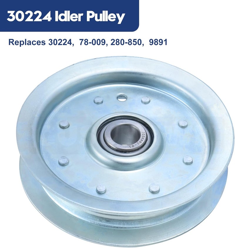 GUSUHAWK 2 Pack 30224 Flat Idler Pulley Replaces Dixie Chopper 30224 Pulley for Dixie Chopper LT1800 LT2000 LT2300 LT2400 LT2500 LT2700 LX2002 LX2400 LX2401 RB2700 SE 2550 Classic 2750 2760 3372 Mower - Image 3